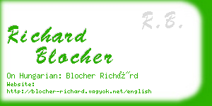 richard blocher business card